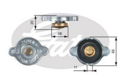 Крышка горловины радиатора TOYOTA для HYUNDAI ELANTRA седан (HD) 1.6 CRDi 2005-2011, код двигателя D4FB, V см3 1582, КВт85, Л.с.116, Дизель, Gates RC124